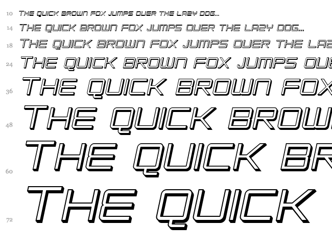 SF Chromium 24 font waterfall